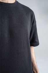 Crew Neck Jacquard T-Shirt